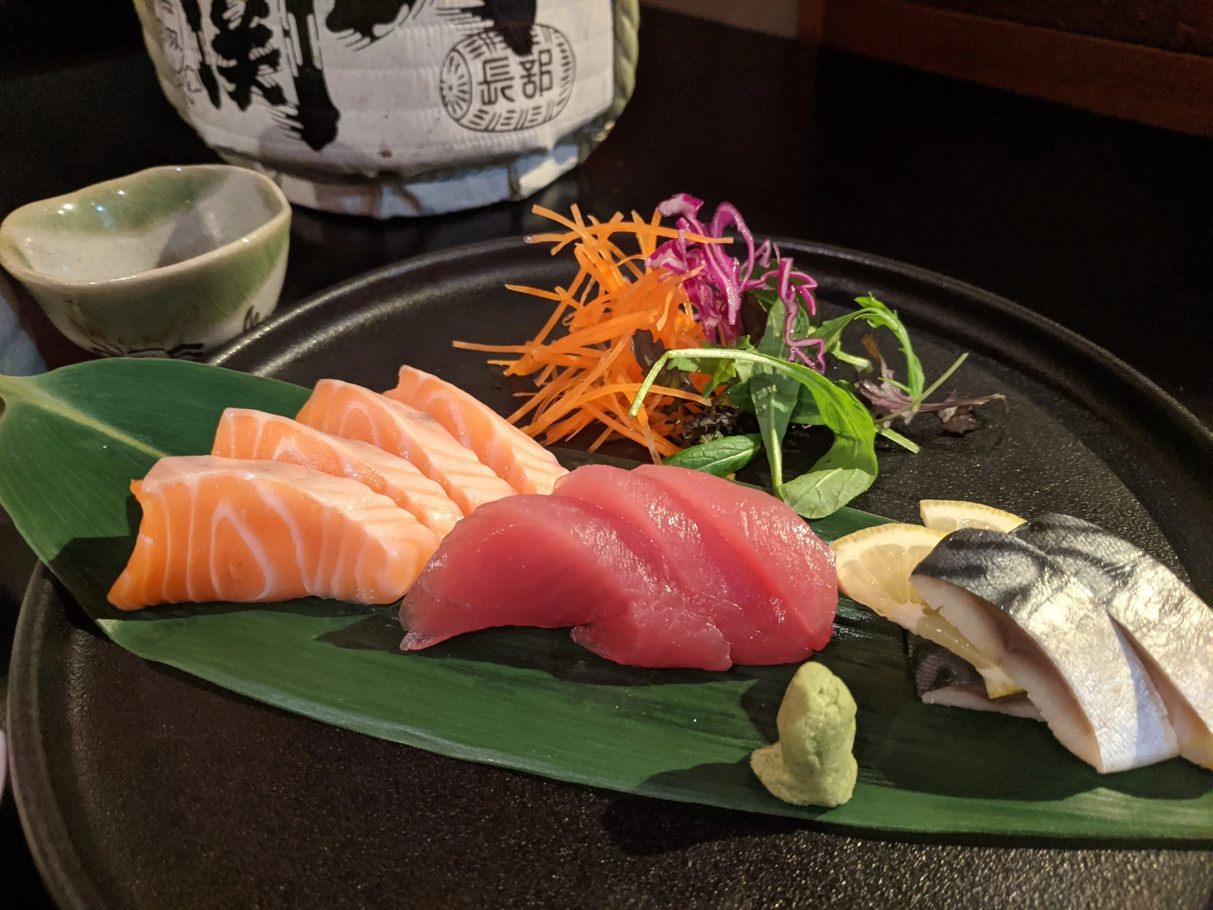 Taisho sashimi selection with Ora King salmon, tuna and snapper